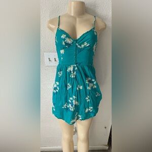 Forever 21 floral midi blue dress casual sexy